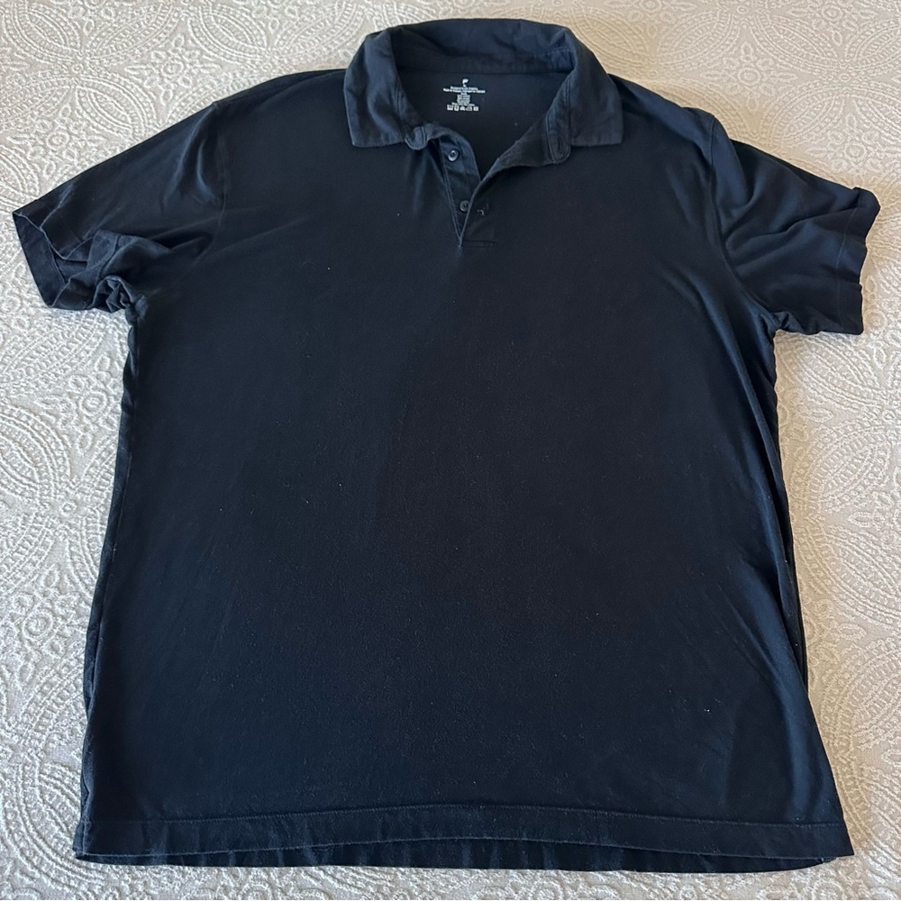 Men’s Fabletics Polo Short Sleeve Shirt Black Xl L